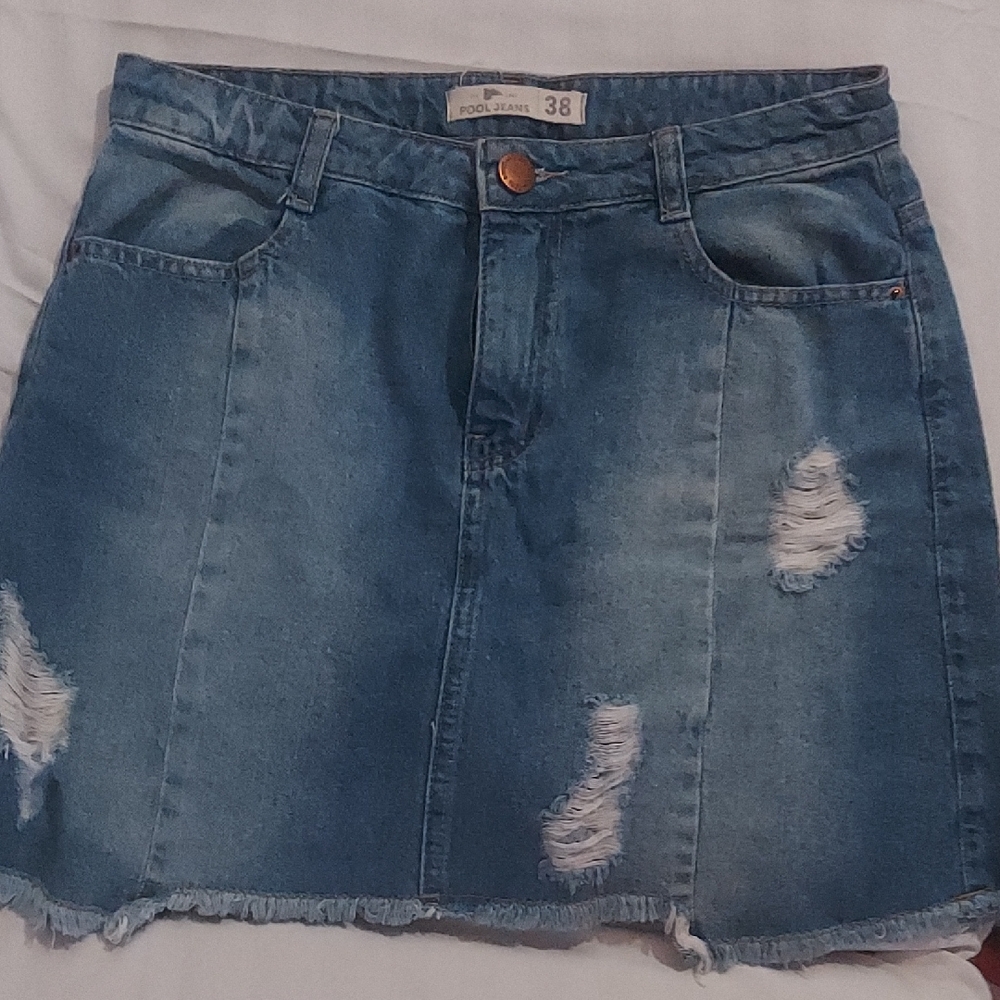 Chic Blue Mini A-Line Skirt for Casual Wear